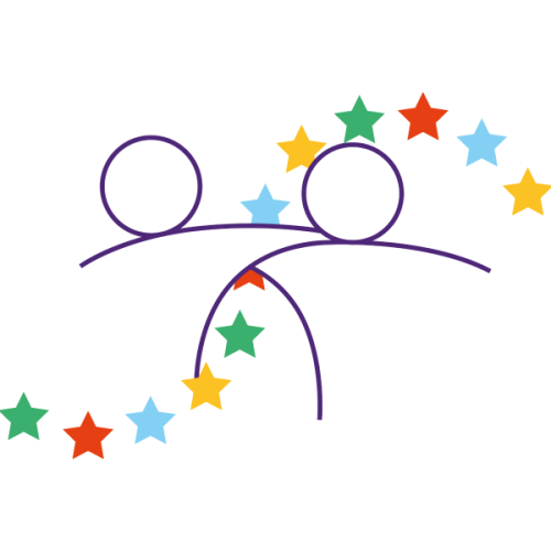 BorderBallLogoPaarsOpWit