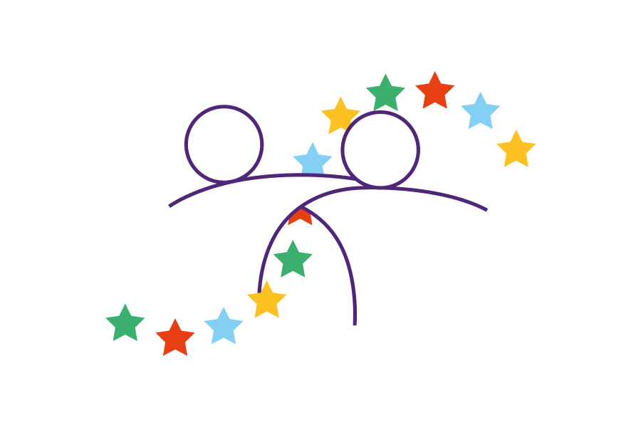 BorderBallLogoPaarsOpWit